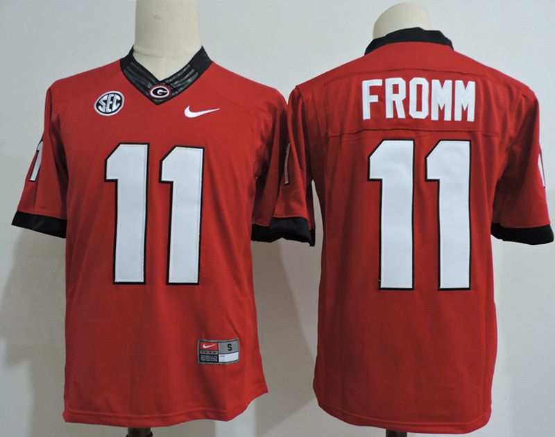 Men Georgia Bulldogs #11 Fromm Red Nike 2025 NCAA Jersey->ncaa teams->NCAA Jersey